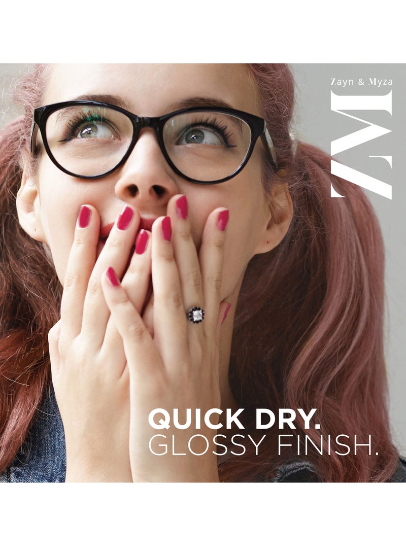 ZM Zayn & Myza - Breathable Nail Enamel With Raspberry & Almond Oil - Fast Drying, Glossy Finish and Water Permeable, Free From harmful chemicals, Use For Healthy Nails -Strawberry Jelly, 6 ml - Image 1