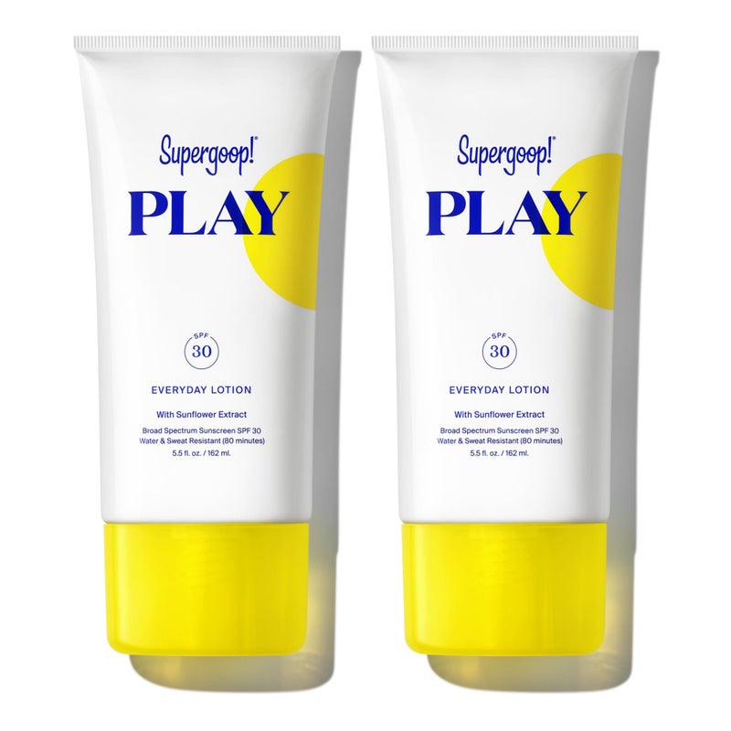 Supergoop! PLAY Everyday SPF 30 Lotion - 5.5 oz, Pack of 2 - Broad Spectrum Body & Face Sunscreen - Water & Sweat Resistant - Great for Active Days - Image 1