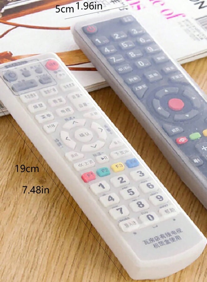 Single pack, transparent remote control protective case (19cm*5cm), non-slip durable silicone shockproof rubber cover, suitable for HD TV remote controls, a great gift choice. - Image 3