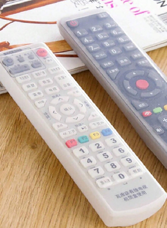 Single pack, transparent remote control protective case (19cm*5cm), non-slip durable silicone shockproof rubber cover, suitable for HD TV remote controls, a great gift choice. - Image 2