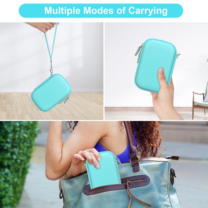 Canboc Carrying Case For Kodak Printomatic Digital Instant Print Camera  Zipper Mesh Bag Fit Photo Paper  Cable  Green - Image 3