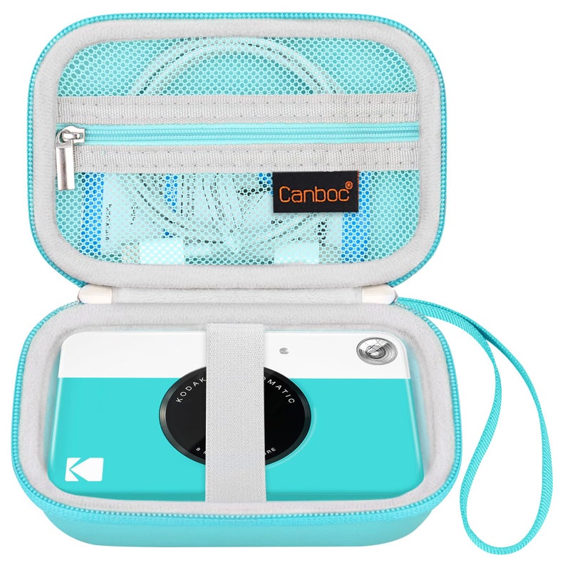 Canboc Carrying Case For Kodak Printomatic Digital Instant Print Camera  Zipper Mesh Bag Fit Photo Paper  Cable  Green - Image 1