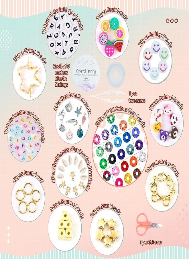 BuyLift Jewelry Making Kit - 5000+ Colorful Clay Beads, Letter Charms & Unicorn Pendants | 24-Color Bracelet Making Kit for Girls, DIY Friendship Bracelet Craft Gift for Kids Ages 6-12 (beadkit6/6) - Image 2