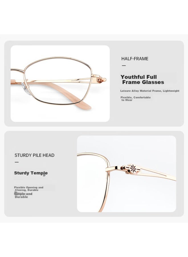 Dr. Ouna Reading Gl, High-definition Anti-blue Light, Premium Presbyopic Gl For Men And Women, 2.0 Diopter, Rose Gold