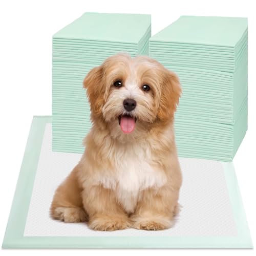Red Rabbits Puppy Pee Pads 100PCS Disposable Pet Toilet Training Pads 18 x 13 for Dogs Ultra AbsorbentQuick DryLeakProof Pet Potty Pads for Dog Cat Rabbits and Guinea Pigs Green - Image 1