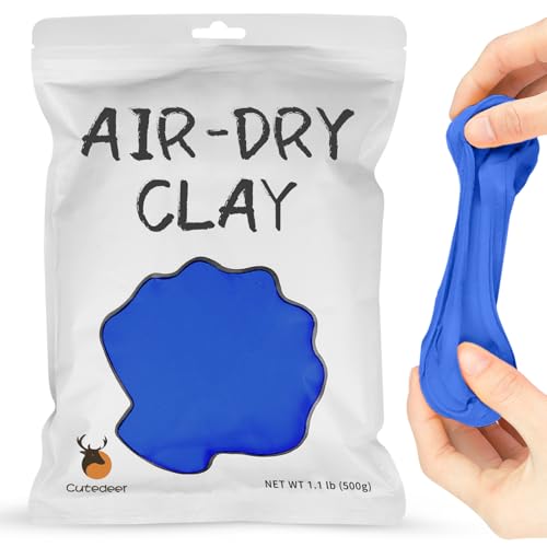 Cutedeer Blue Air Dry Clay 11lb Foam Modeling Clay Soft Squishy Molding for Kids Adults Arts Crafts Project Slime Supplies11lb 1 Pack Blue - Image 1