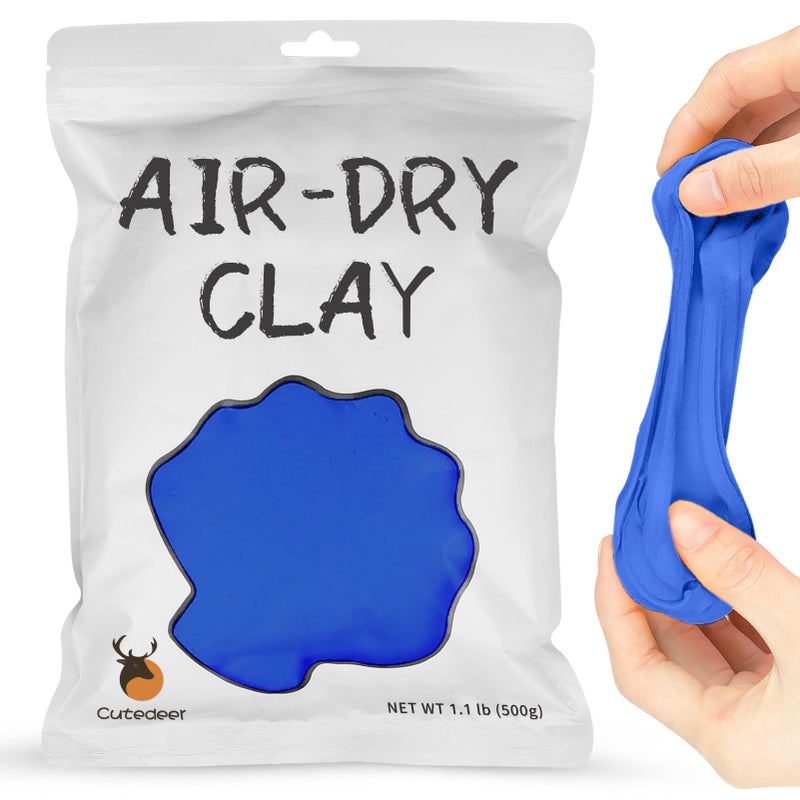 Cutedeer Blue Air Dry Clay 11lb Foam Modeling Clay Soft Squishy Molding for Kids Adults Arts Crafts Project Slime Supplies11lb 1 Pack Blue - Image 2