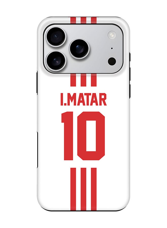 Stylizedd Tough Pro Magnetic Case for iPhone 17 Pro, Dual Layer hybrid PC + TPU Mobile Cover Matte - Football - UAE,  I.Matar