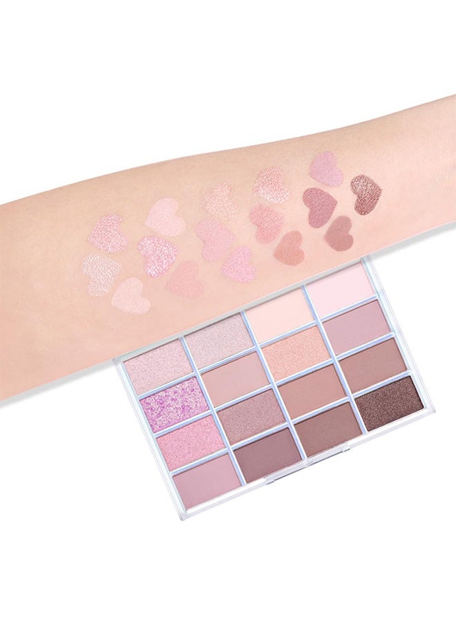 KAPEINE 16Colors Light Purple Pink Brown Basics Matte Eyeshadow Palette,Eye Shadow Travel Makeup Palette All In One Long Lasting Waterproof Ultra-Blendable,Great For Travel Gift Kit - Image 5