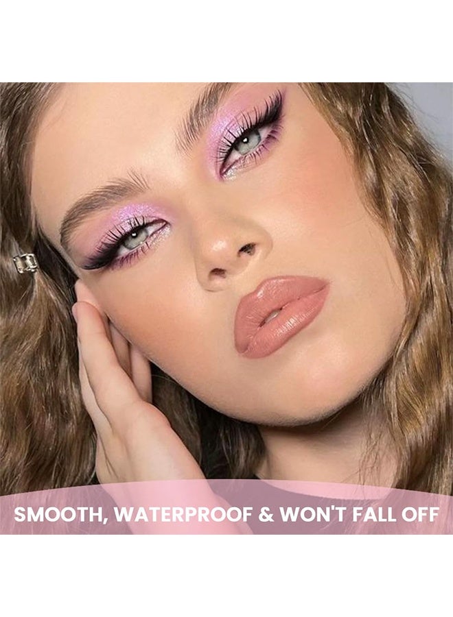 KAPEINE 16Colors Light Purple Pink Brown Basics Matte Eyeshadow Palette,Eye Shadow Travel Makeup Palette All In One Long Lasting Waterproof Ultra-Blendable,Great For Travel Gift Kit - Image 3