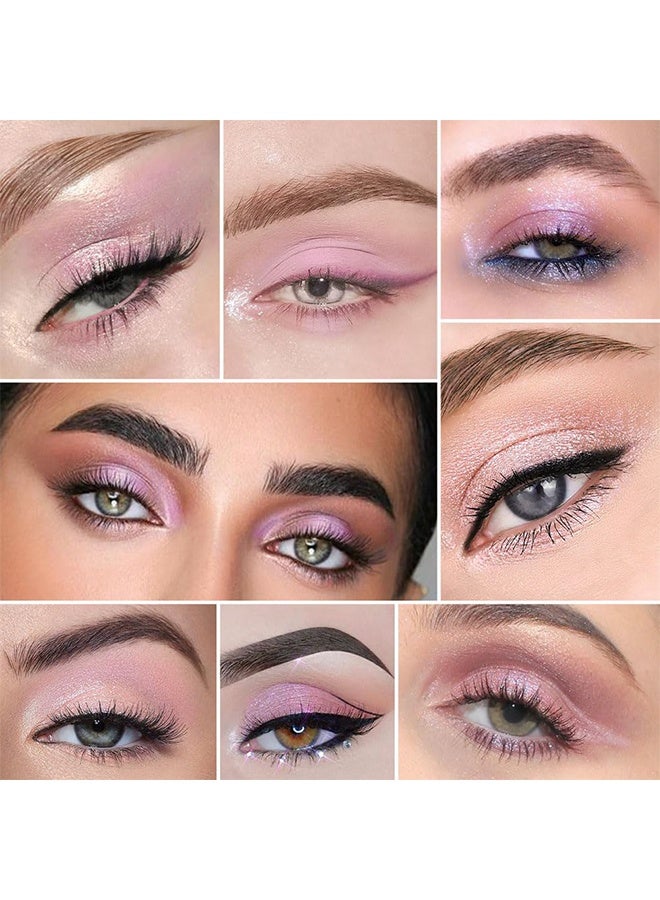 KAPEINE 16Colors Light Purple Pink Brown Basics Matte Eyeshadow Palette,Eye Shadow Travel Makeup Palette All In One Long Lasting Waterproof Ultra-Blendable,Great For Travel Gift Kit - Image 2