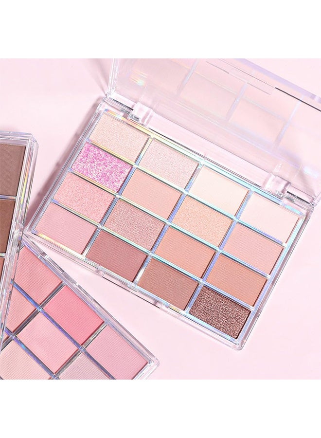 KAPEINE 16Colors Light Purple Pink Brown Basics Matte Eyeshadow Palette,Eye Shadow Travel Makeup Palette All In One Long Lasting Waterproof Ultra-Blendable,Great For Travel Gift Kit - Image 4