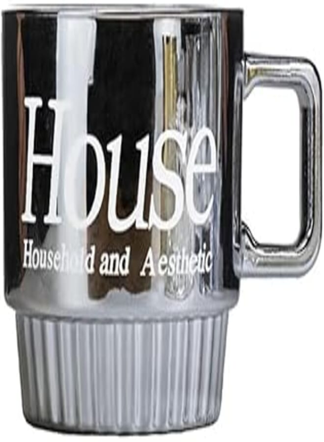 High Looking Glass Water Cup, Straw Cup, Household Cup, Light Luxury Cup for Men and Women, Couple Cup (Shape 3)