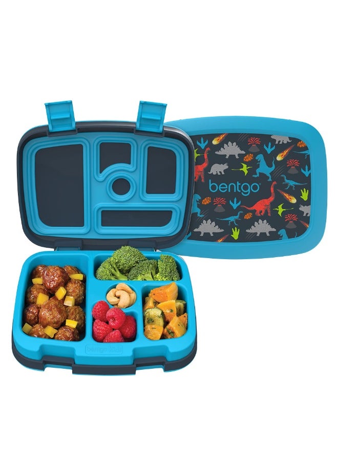 Bentgo Kids Leak Proof, 5 - Compartment Bento - Style Kids Lunch Box - Ideal Portion Sizes For Ages 3 To 7 - Bpa Free And Food - Safe Materials - 2020 Prints Collection - Dinosaur  - Image 3