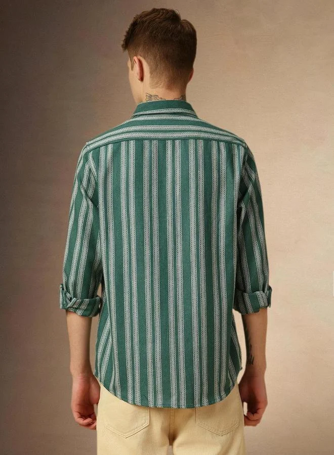 Dennis Lingo Striped Relaxed Fit Casual Shirt by Styli