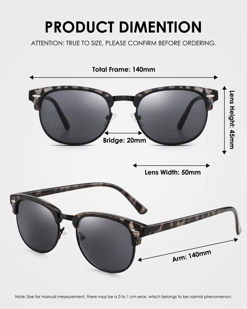 Feivsn 2 Pack Sunglasses Readers For Men Women Vintage Full Lens Reading Sunglasses Outdoor Magnifying Glasses Non Bifocal 2.0X - Image 5