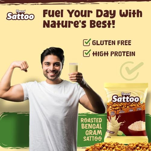 Manna Sattu Powder 1kg, Chana Sattu, Sand roasted and Stone Ground. High protein from natural sources - Image 2
