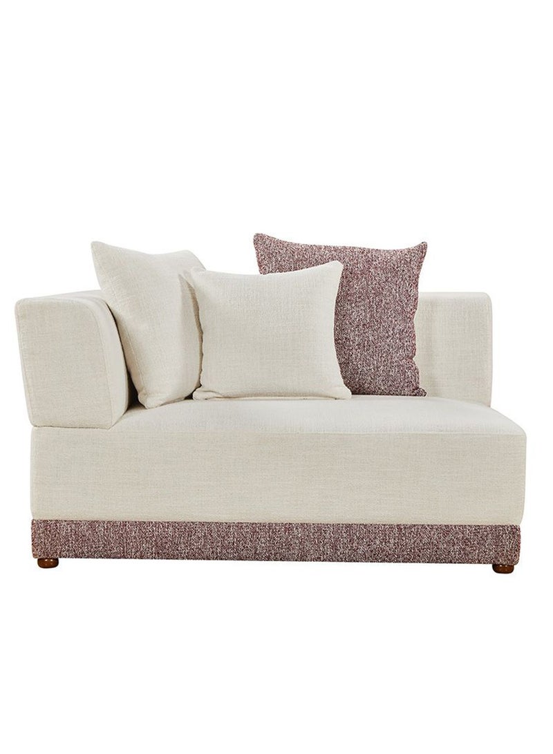 DANUBE HOME Hadley Sectional Corner Fabric Sofa | Modern Design L Shape Corner Sofas | Comfortable Living Room Furniture L328xW242xH72cm - Beige/Cherry - Image 3