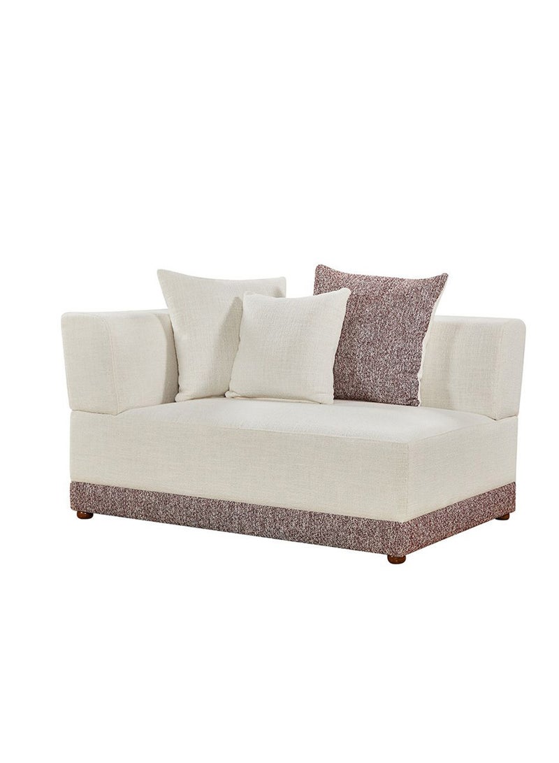 DANUBE HOME Hadley Sectional Corner Fabric Sofa | Modern Design L Shape Corner Sofas | Comfortable Living Room Furniture L328xW242xH72cm - Beige/Cherry - Image 4