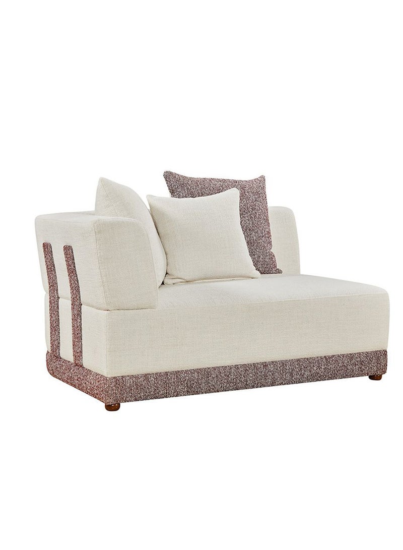 DANUBE HOME Hadley Sectional Corner Fabric Sofa | Modern Design L Shape Corner Sofas | Comfortable Living Room Furniture L328xW242xH72cm - Beige/Cherry - Image 5