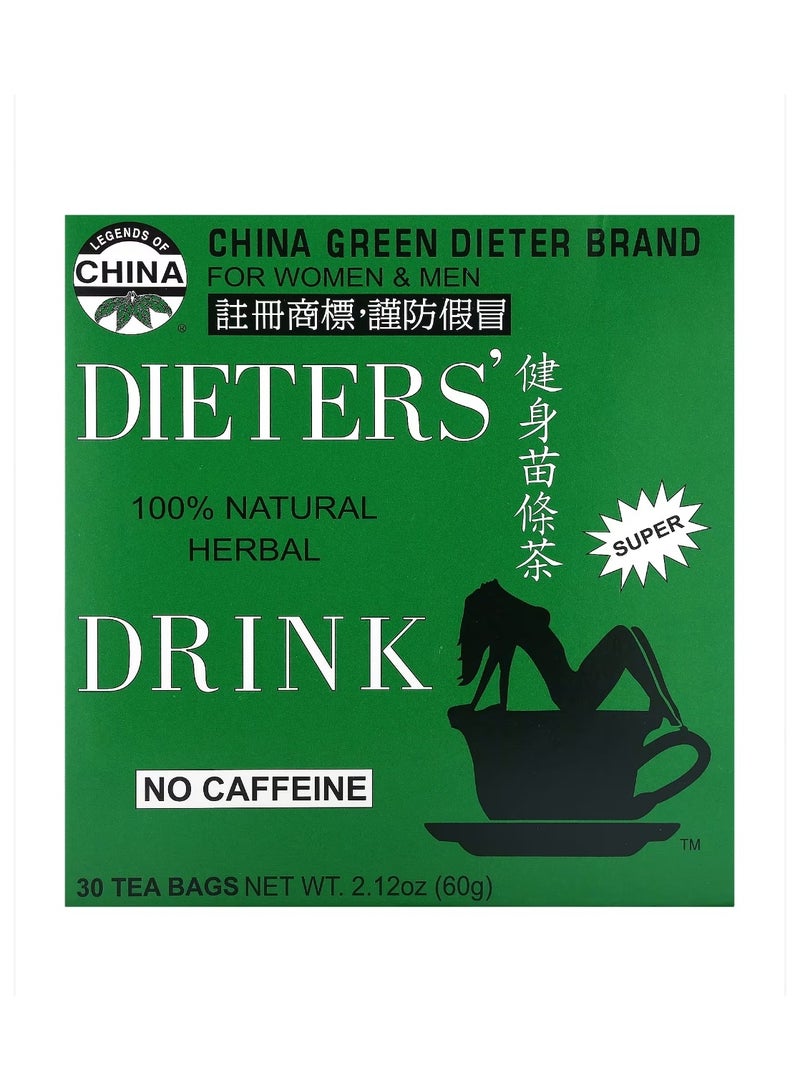 Uncle Lee's Tea Dieter's 100% Natural Herbal Drink No Caffeine 30 Tea Bags 2.12 oz (60 g) - Image 1