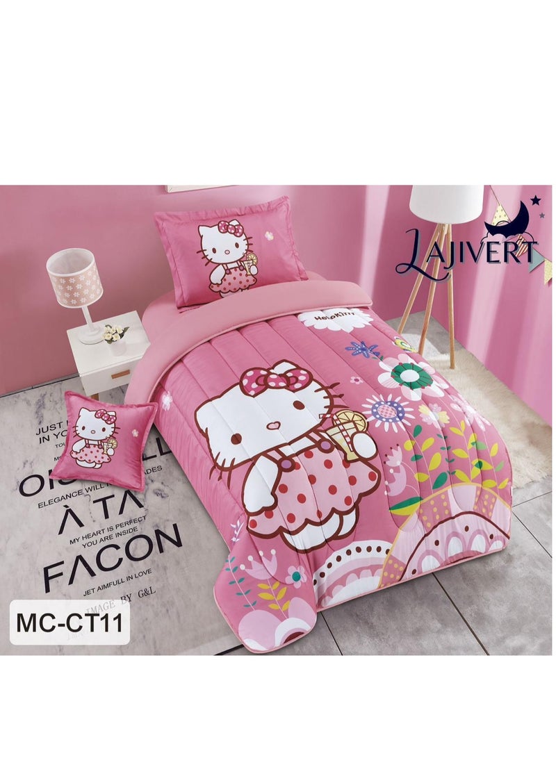 LAJIVERT Comforter set for children's summer bed, heavy filling, excellent soft texture, 4 pieces 