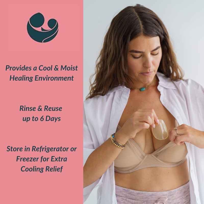 Ameda وسادات أمدة كومفورت جيل الهيدروجيل المهدئة للرضاعة | وسادات الثدي | وسادات حلمة الهيدروجيل للرضاعة | وسادات جل الحلمة القابلة لإعادة الاستخدام | مستلزمات الرضاعة وسادات جل الرضاعة | 1 زوج (2 قطعة) - Image 3