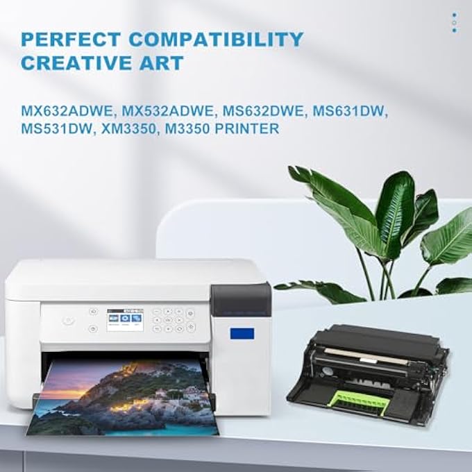 66S0Z00 IMAGING UNIT HIGH YIELD [75,800 PAGES] REPLACEMENT FOR LEXMARK 66S0Z00 BLACK IMAGING UNIT WORK FOR LEXMARK MX632ADWE MX532ADWE MS632DWE MS631DW MS531DW XM3350 M3350 PRINTER - Image 2