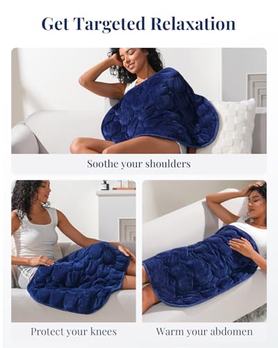 Kivik Weighted Blanket 7 lbs for Adult, Small Weighted Blanket Travel Size, Weighted Lap Blanket Throw for Calming & Relaxing, 24x29 Inches, Navy Blue - Image 5