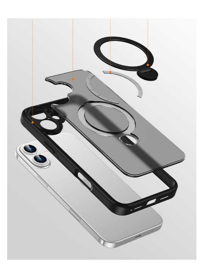 Mobile Phone Case for iPhone 16 Pro Max,rotating invisible bracket magnetic mobile phone case - Image 2