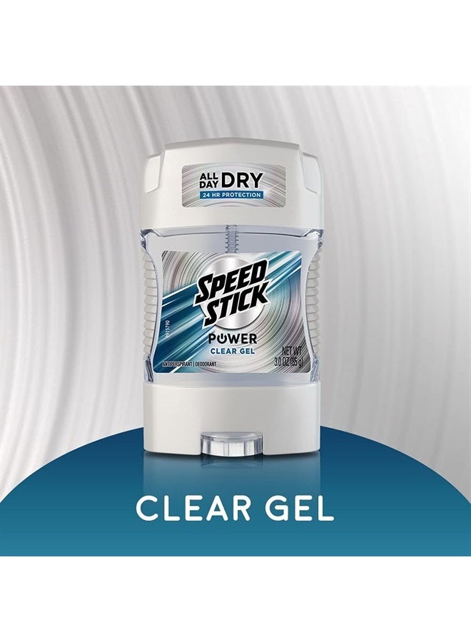 Anti-Perspirant Deodorant Power Clear Gel 3 oz (Pack of 5)