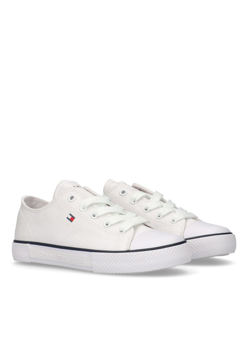 TOMMY HILFIGER - Kids Lace Up Low Top Sneakers - Image 1