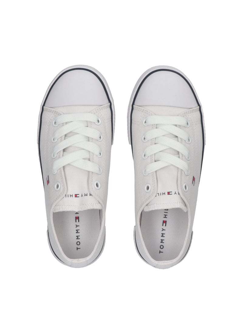 TOMMY HILFIGER - Kids Lace Up Low Top Sneakers - Image 1