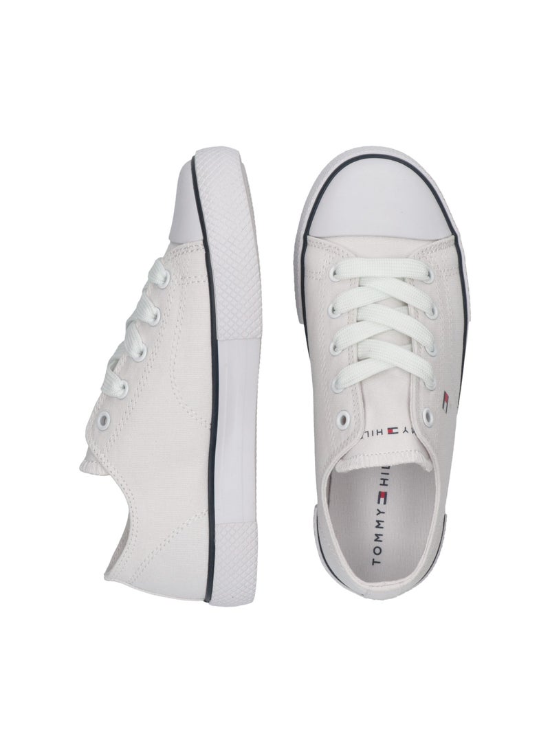 TOMMY HILFIGER - Kids Lace Up Low Top Sneakers - Image 1