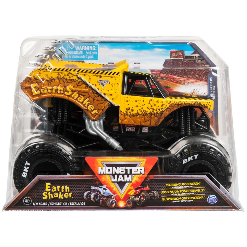 Monster Jam Official Earth Shaker Monster Truck Collector DieCast Vehicle 124 Scale Kids Toys for Boys Ages 3 and up - Image 4