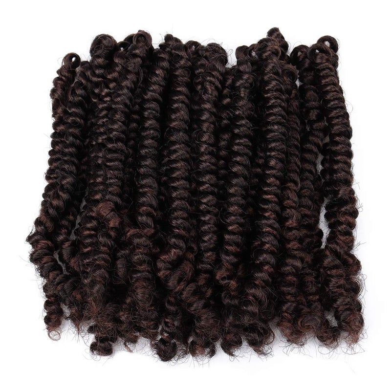 Dorsanee Short Bob Spring Twist Crochet Hair 6 Inch 6 Packs Pre-twisted Curly Braids Pre-looped Mini Passion Twists Fluffy Synthetic Hair Extensions (T33#) - Image 4