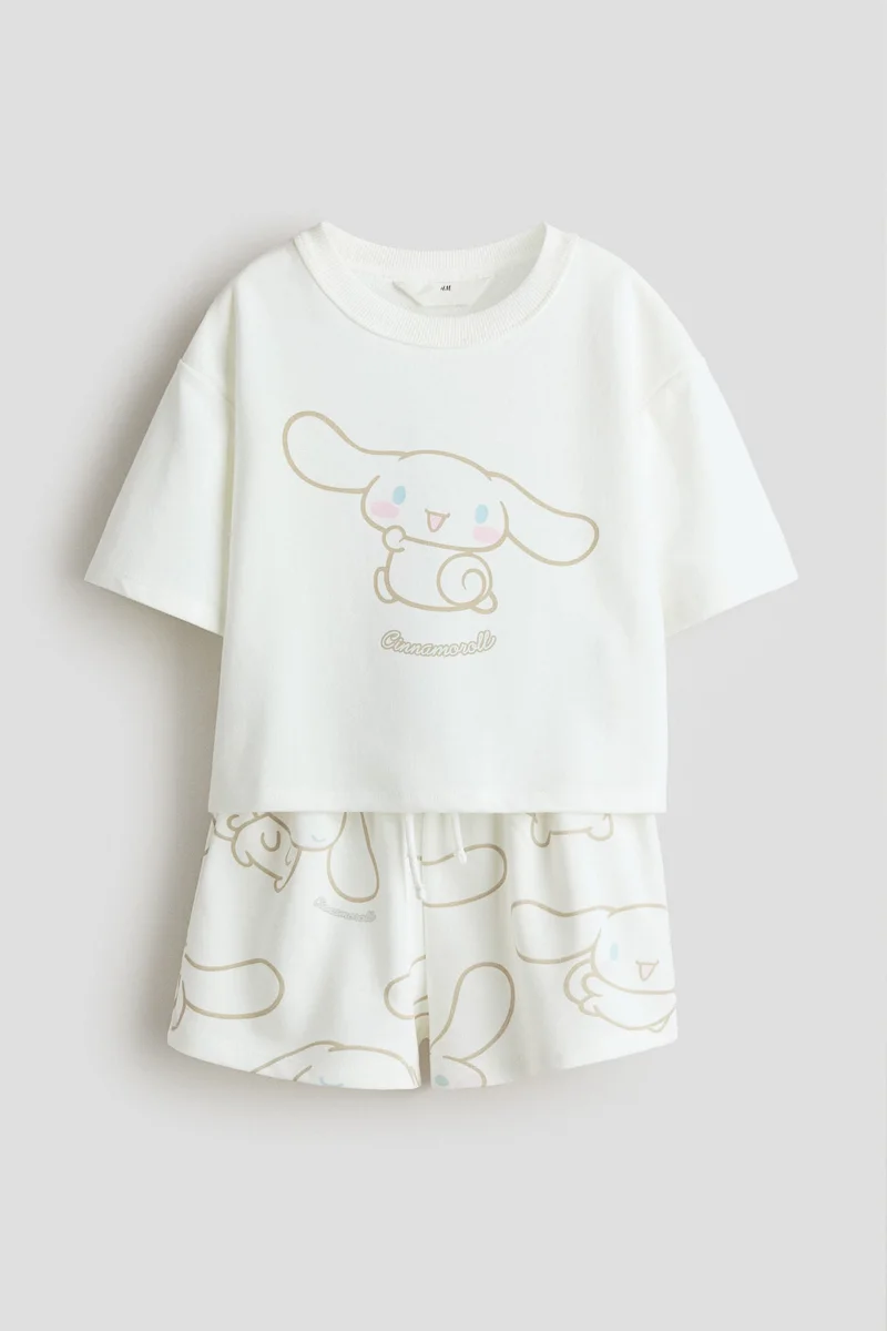 H&M 2-piece printed top and shorts set