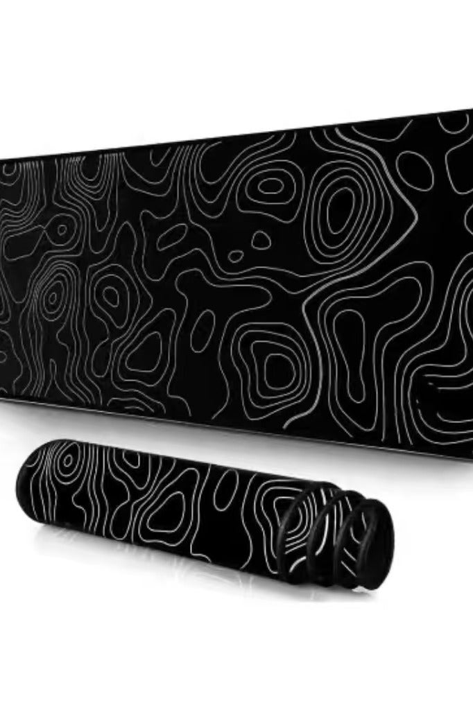 Contour Large Gaming Mouse Pad with Stitched Edges Extended Mousepad with Superior Cloth Surface Non-Slip Rubber Base Water Resist Keyboard Pad（800 * 300 * 3mm） - Image 1