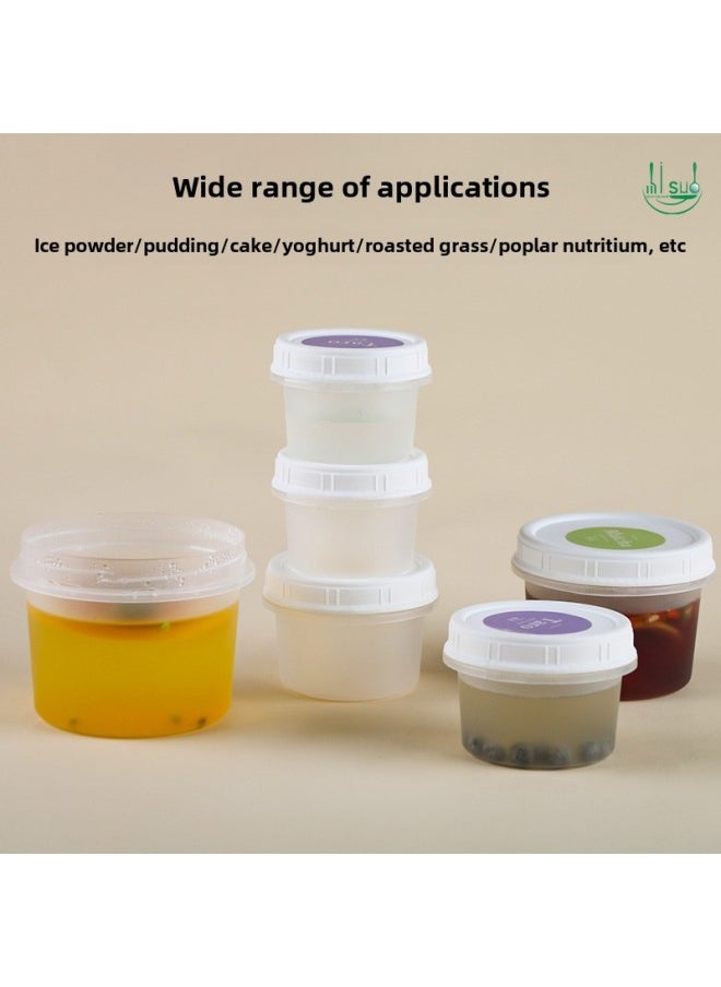Doodle Jar Net Celebrated Roasted Grass Jar Sealed Ice Cream Jar Disposable Yogurt Pudding Cup Transparent Dessert PP Jar-Color:400ml (180 Sets/carton)-Specifications:No Lock
