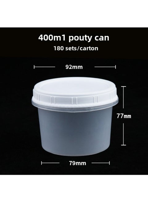 Doodle Jar Net Celebrated Roasted Grass Jar Sealed Ice Cream Jar Disposable Yogurt Pudding Cup Transparent Dessert PP Jar-Color:400ml (180 Sets/carton)-Specifications:No Lock
