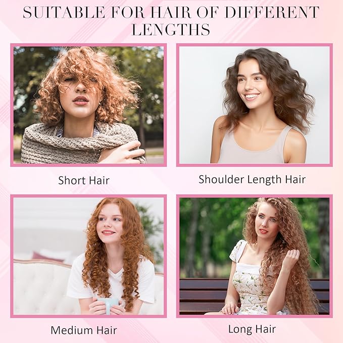 AOZUO Heatless Curling Rod Headband Heatless Hair Curler Heatless Curls Overnight for Short Long Hair No Heat Overnight Curls with Thin Curlers to Sleep In for Short HairPink
