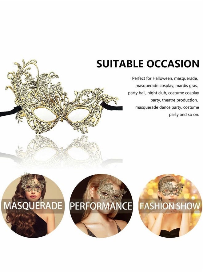 Masquerade Mask for Women,  Lace Masquerade Masks for Women Venetian Style Perfect for Parties and Balls, Mask Evening Prom, Ball Mask Costumes Accessory Venetian Ball Prom (5 packs) - Image 2