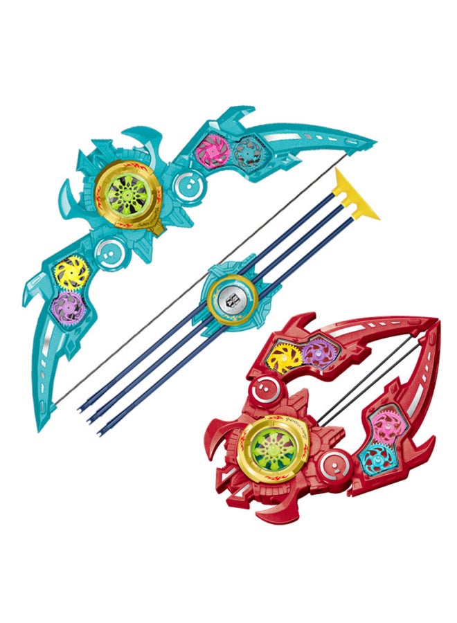 Children's Bow And Arrow Shield Two-in-one Electric Gear Simulation Shooting Sound And Light Music Boy Toy Gift Set Box-Color:0319a Bow (color Random)  - Image 1