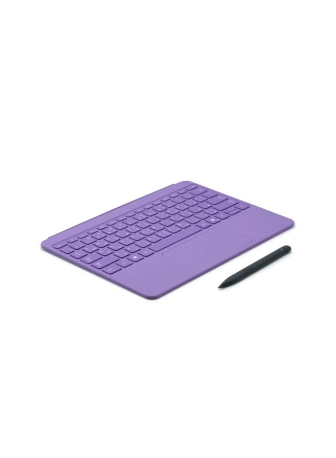 Microsoft Surface Pro 12 Inch English/ Arabic Keyboard with Slim Pen, Compatible with Surface Pro 12 Inch, Alcantara Material Violet - Image 3