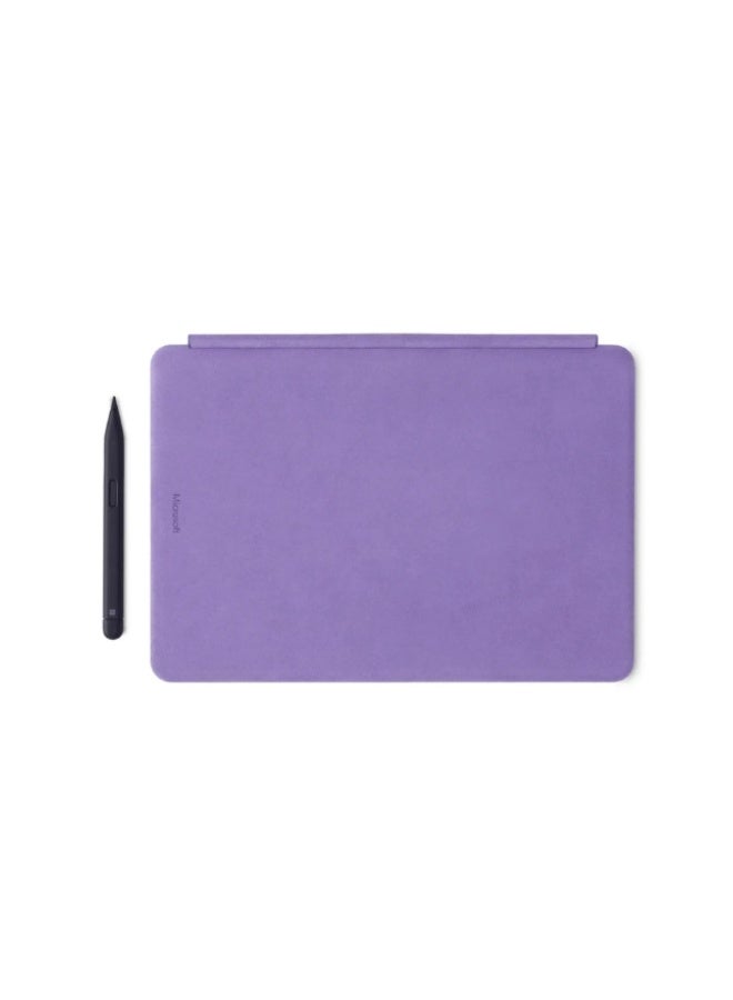 Microsoft Surface Pro 12 Inch English/ Arabic Keyboard with Slim Pen, Compatible with Surface Pro 12 Inch, Alcantara Material Violet - Image 2