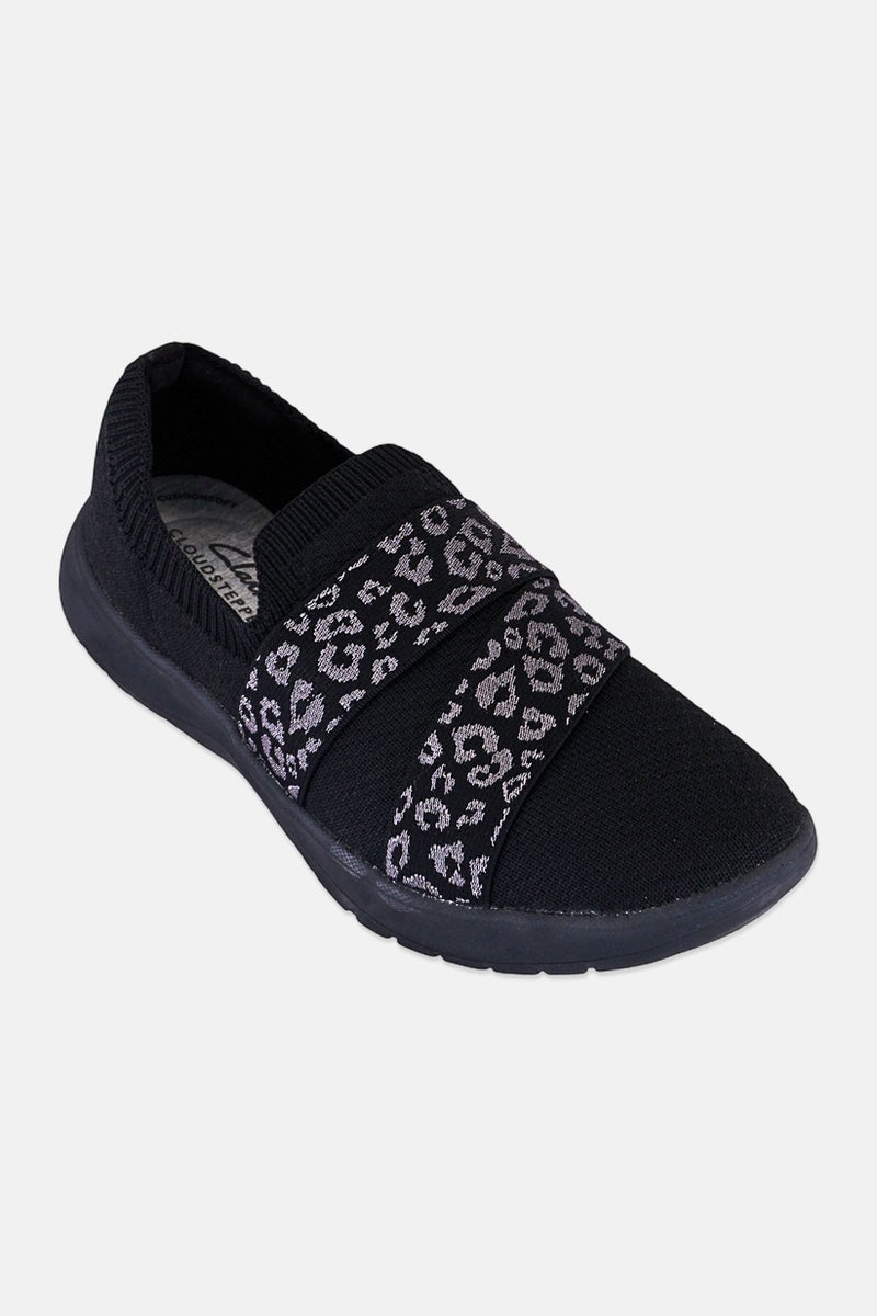 clarks Women Adella Stride Lace Up Casual Shoes, Black - Image 1