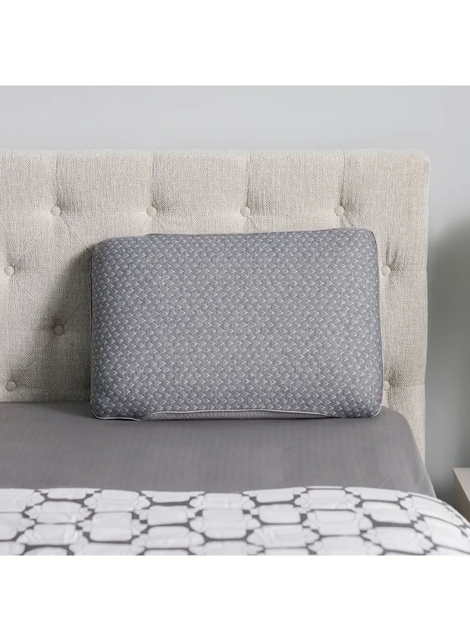 دانوب هوم Repose Double Jacquard 3D Mesh Carbon Pillow Supportive, Comfortable And Breathable Pillow for Neck Soft, Premium Quality Sleep Solution for Better Rest 60x40x13cm