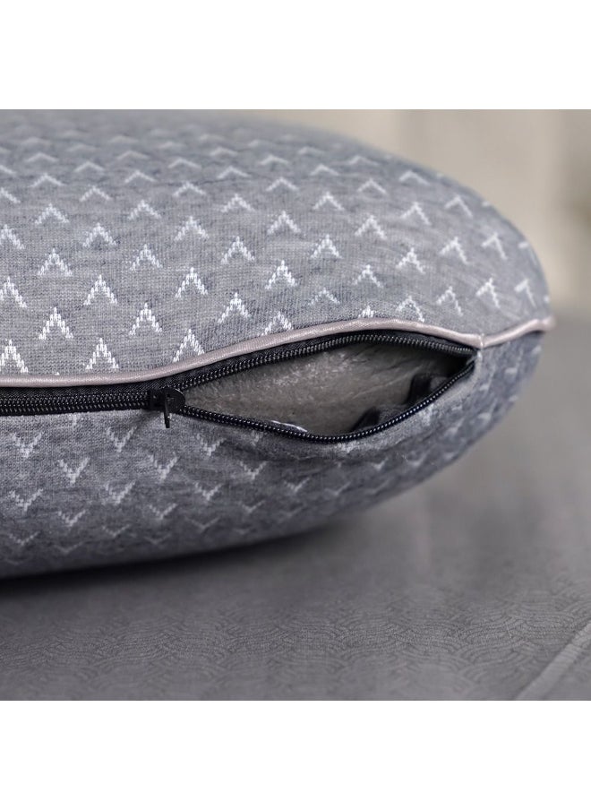 DANUBE HOME Repose Double Jacquard 3D Mesh Carbon Pillow Supportive, Comfortable And Breathable Pillow for Neck Soft, Premium Quality Sleep Solution for Better Rest 60x40x13cm  - Image 2