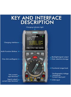 Generic AT312G 3 in 1 Oscilloscope Digital Scope Multimeter with 12MHz Bandwidth 50MSa/s Sampling Rate Built-in Generator Multiple Multimeter Tester Function  - Image 5
