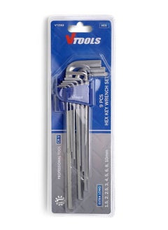 VTOOLS مجموعة مفاتيح سداسية طويلة إضافية 9 قطع (1.5-10 مم)  - Image 1